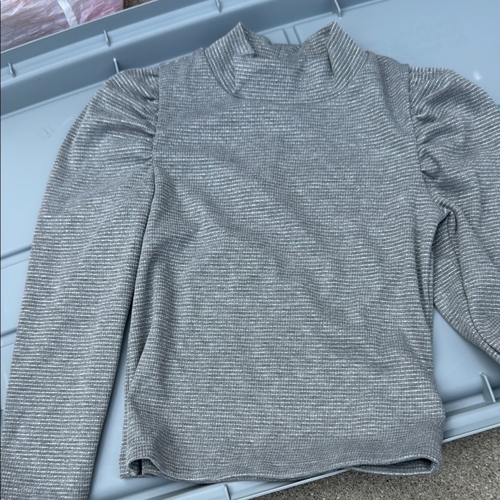 Gap kids shimery long sleeve puffy shoulders perfect new with tags